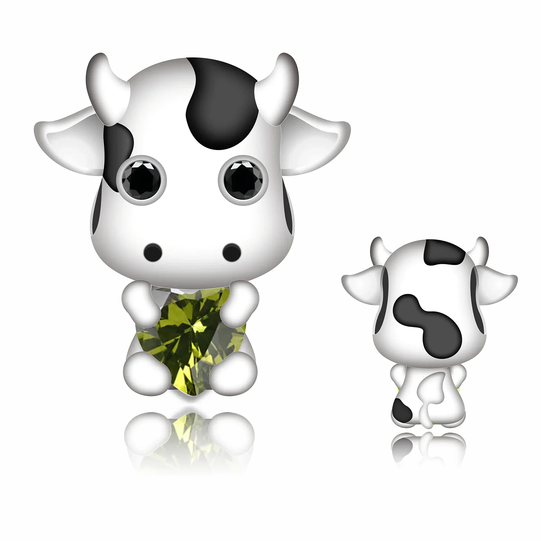 Fit Original Pan Charm Bracelet 925 Sterling Silver Animal I Love You Forever Cow Bead For Making Women Girlfriend Berloque DIY
