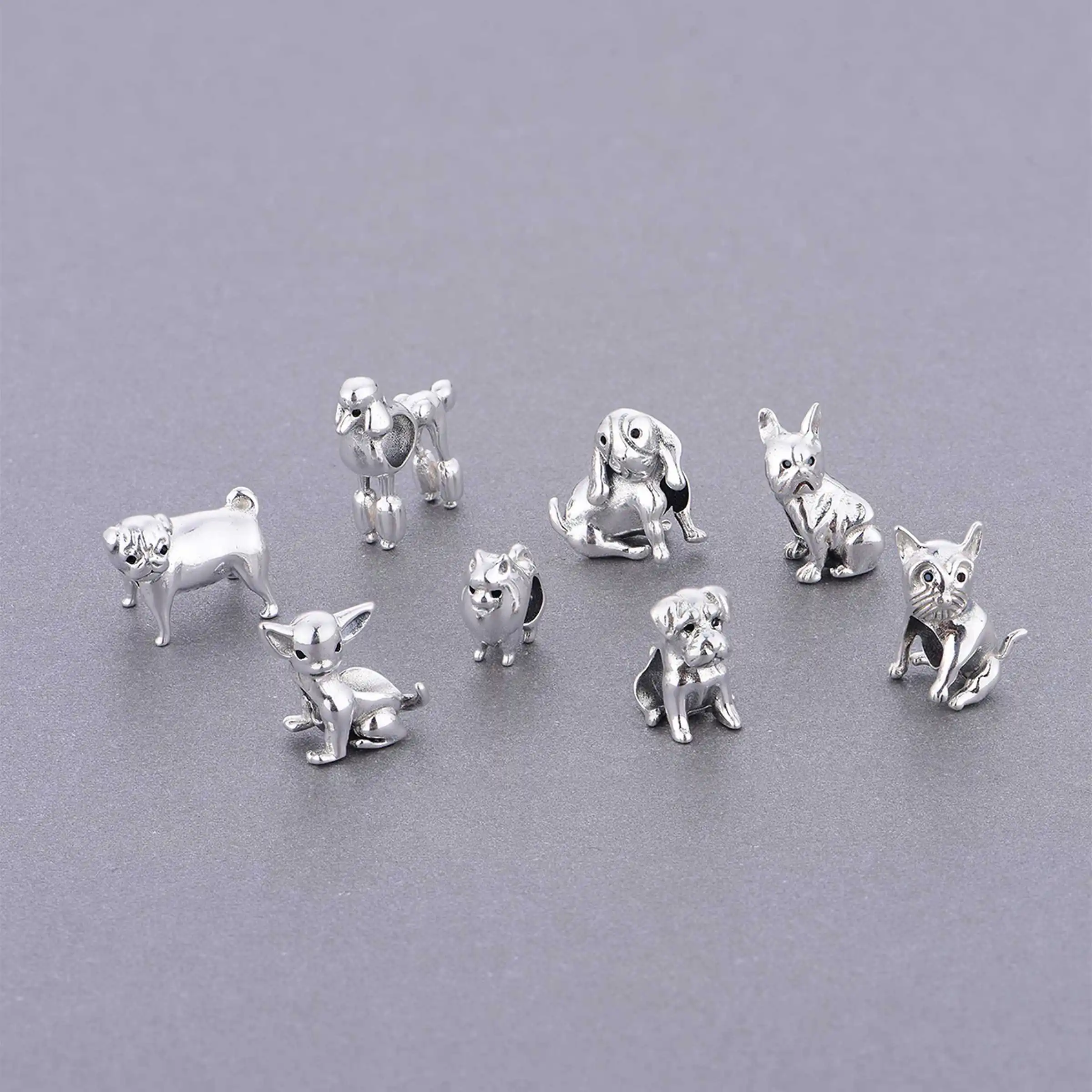 Fit Original Pan Charm Bracelet 100% 925 Sterling Silver Yorkshire Schnauzer Dachshund Dog Poddle Pug Bead For Making Berloque