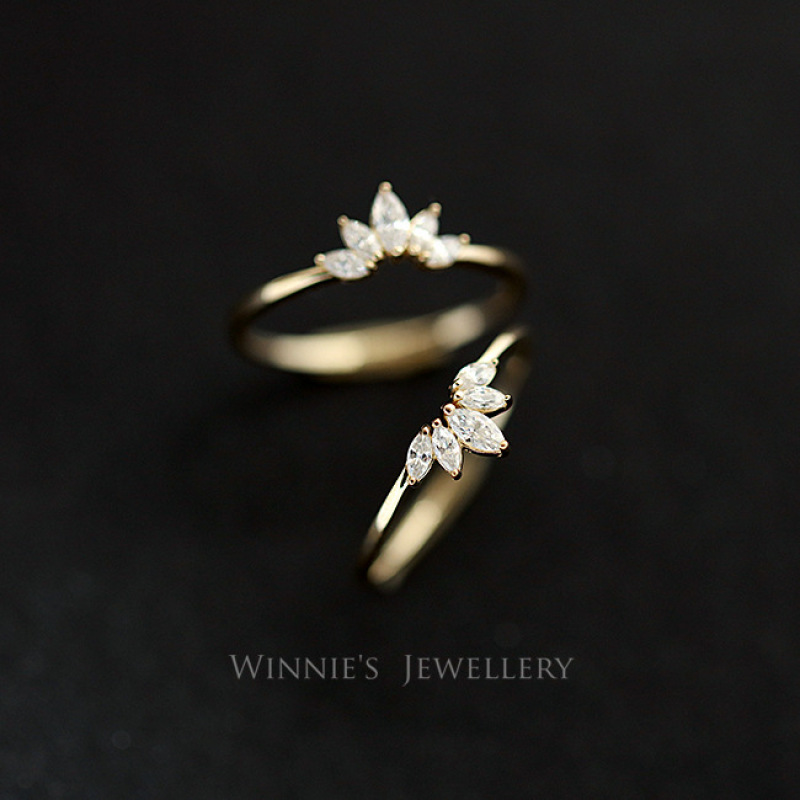 Real 14k Gold Original 925 Sterling Silver Ring Flower Zircon Rings For Women Luxury Jewelry Cheap Things With