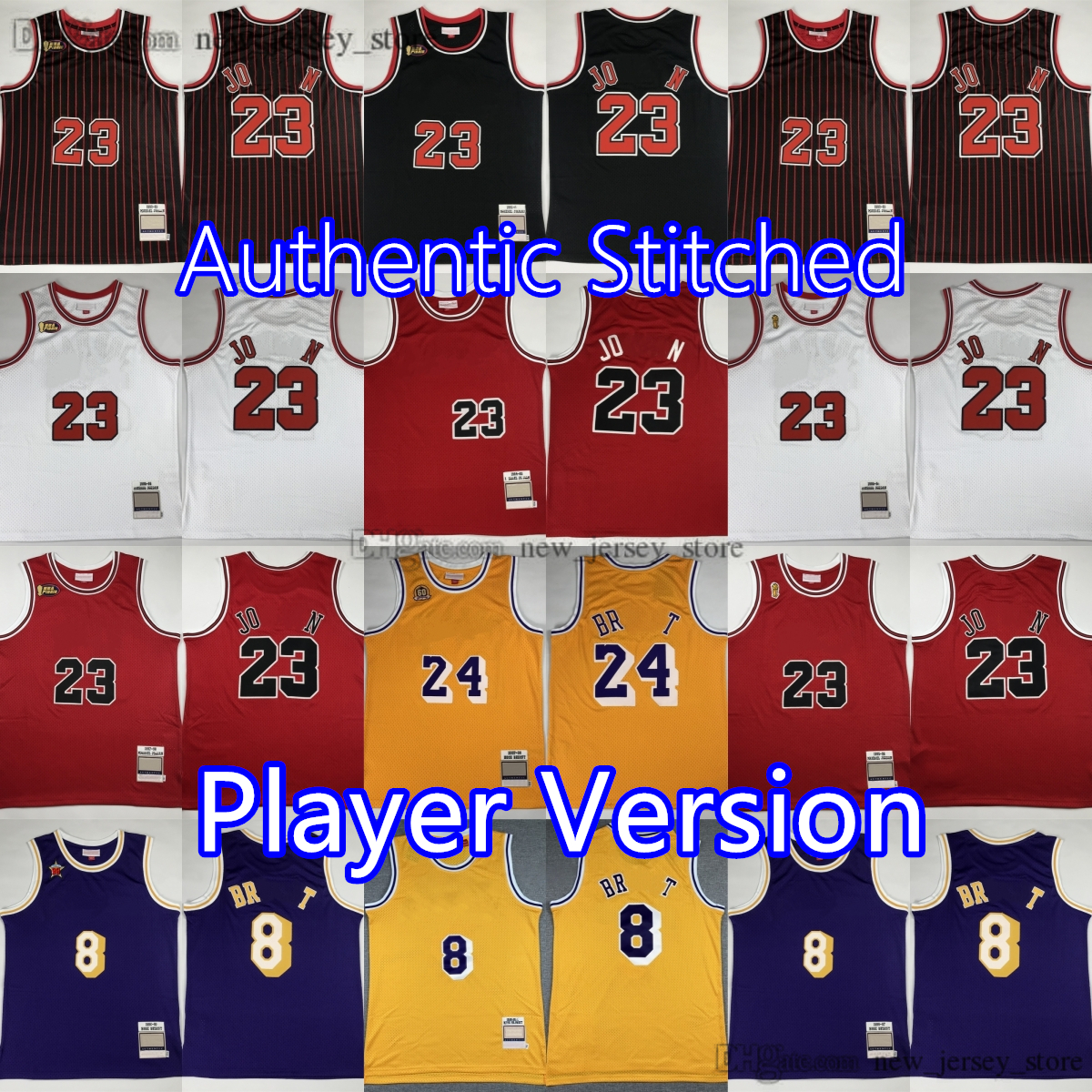 Authentic Stitched Player Version Classic Retro Basketball Jersey 1997-98 White 1995-96 Red Black Stripe 1996-97 Breathable Sport Shirt 2007-08 Y