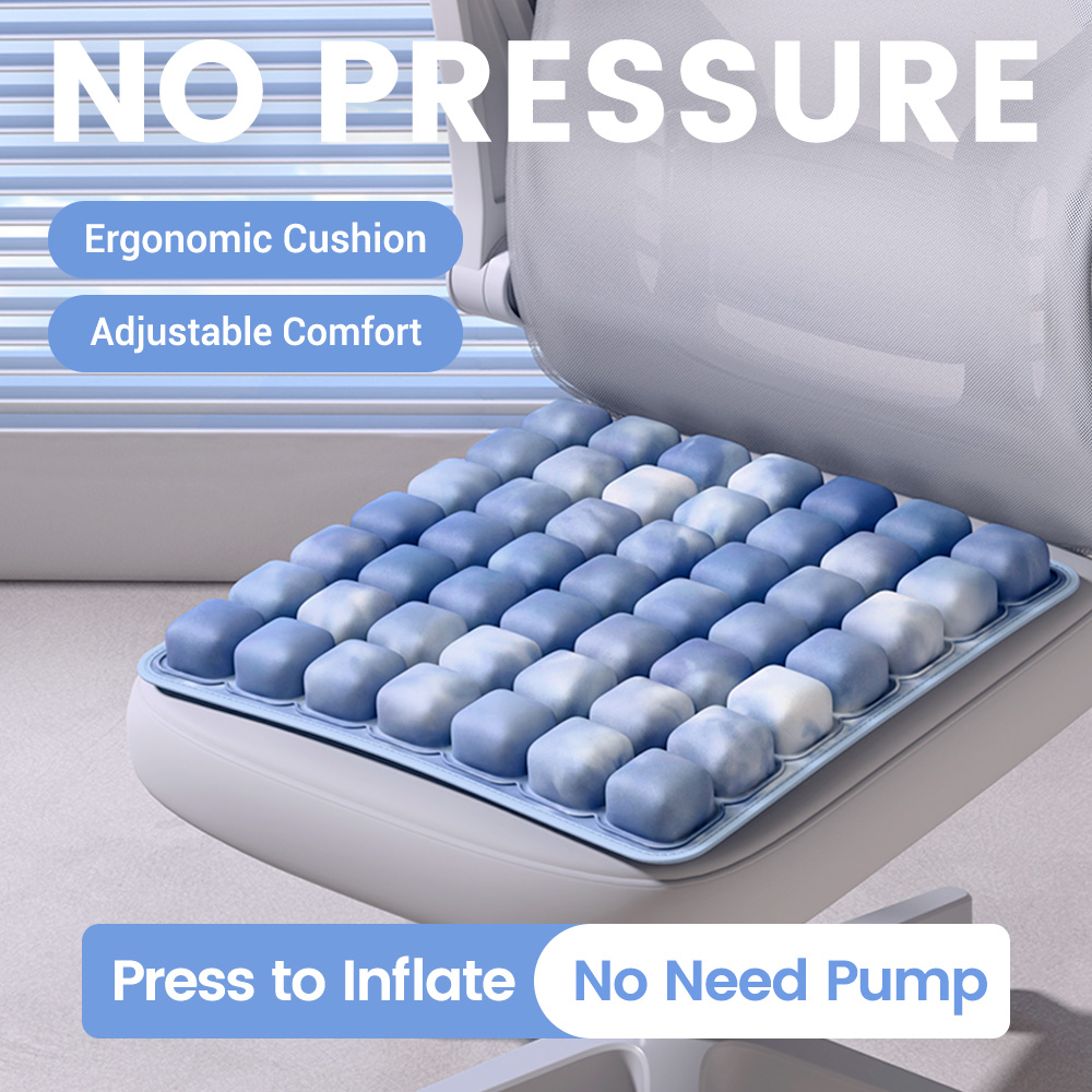 Portable Inflatable Ergonomic Cushion for Office Seats and Cars Includes Spinal Support Feature-image-1065794192