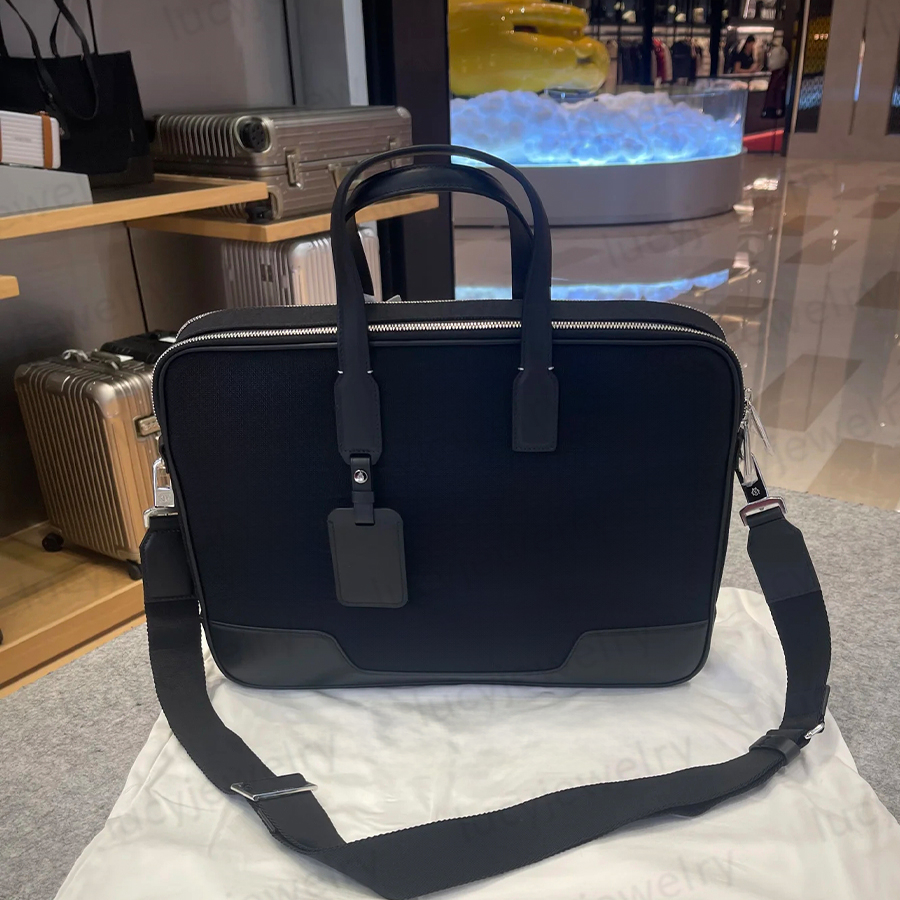 Designer Computer Briefcase Laptop Bag Business HandBag Genuine Leather Crossbody Black Bag Shoulder Travel Multifunctional Large Capacity