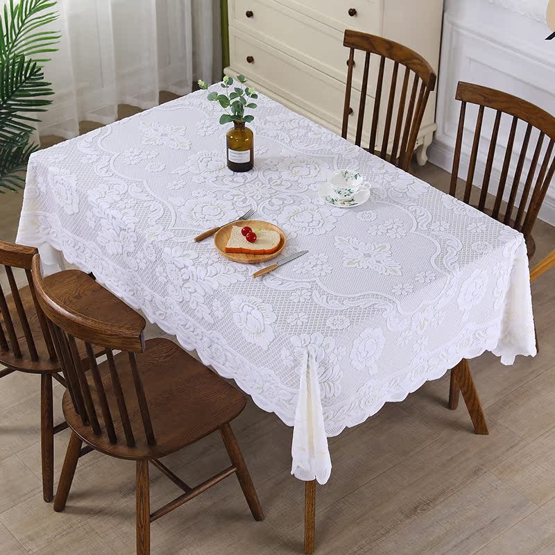 Lace table cloth retro rectangular hollow lace coffee table cover square household small tablecloth 7ZXS01-image-1100467811