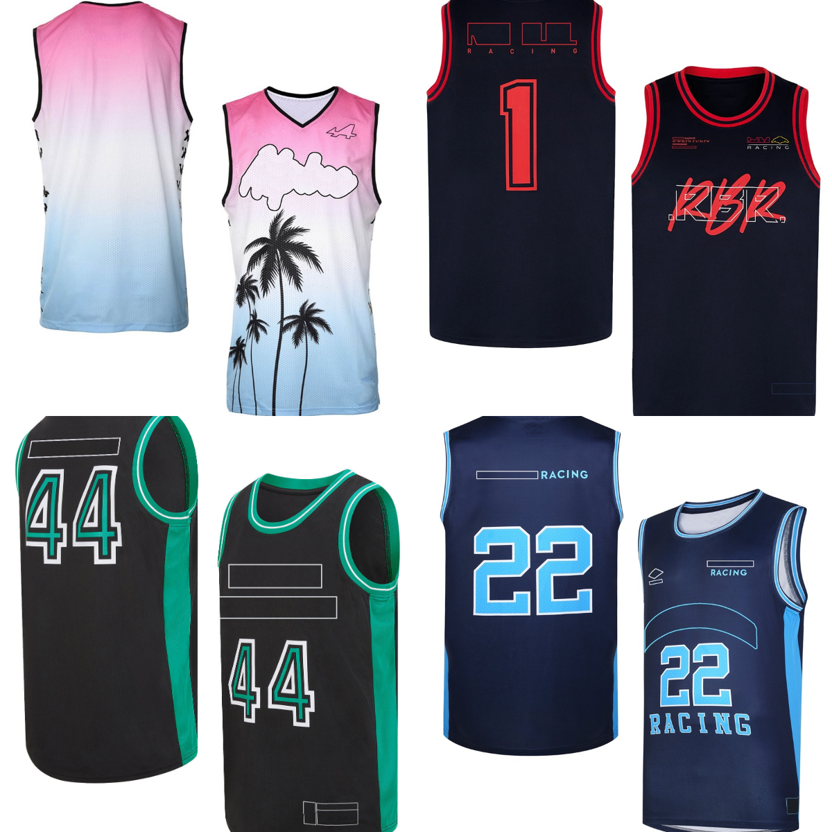 2024 Nouveau T-shirt F1 Formule 1 Fans de course T-shirts Summer Men's Sports Vest Fashion Sans manche en jersey surdimensionné