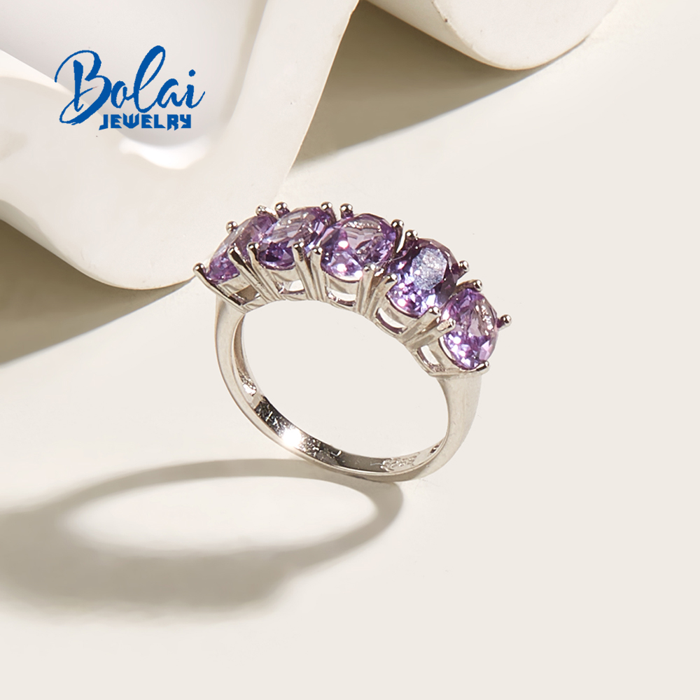 925 Sterling silver Ring with color changing Alexander gemstone for women 925 sterling silver summer new daily wear