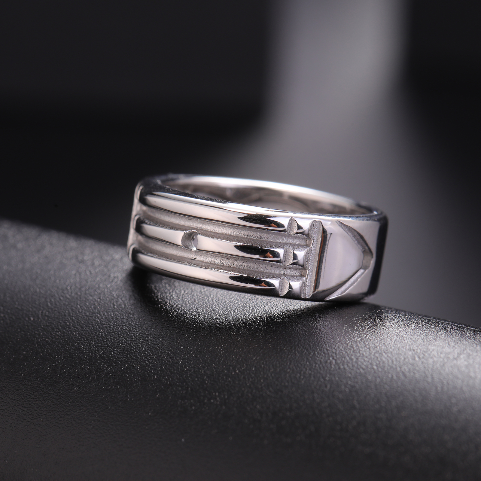Skyrim Stainless Steel Atlantis Ring Men Women Fashion Minimalist Couple Rings Wedding Band Anniversary Jewelry Gift Wholesale
