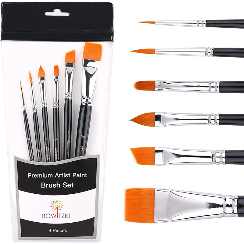 Bowitzki Face Paint Brush Set Professional Quality Brush For Face Painting Watercolor Acrylic Oil Painting Nail Art
