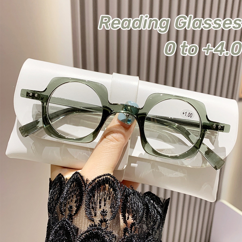 Retro Anti Blue Light Presbyopia Glasses for Women Men Trend Computer Reading Eyeglasses Personalized Presbyopia Elderly Eyewear