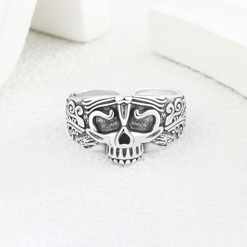 925 Sterling Silver Punk Skull Adjustable Rings For Women Wedding Luxury Jewelry Money 925 âCheap Things