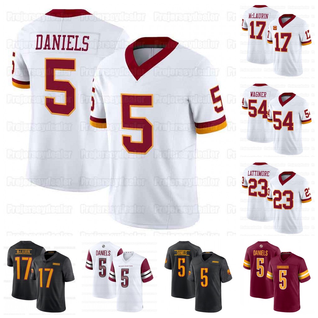 5 Jayden Daniels Washingtons Commanders 2025 White Football Jerseys Terry McLaurin Bobby Wagner Mike Sainristil Jahan Dotson Da&#039;Ron Payne Al-image-973782478
