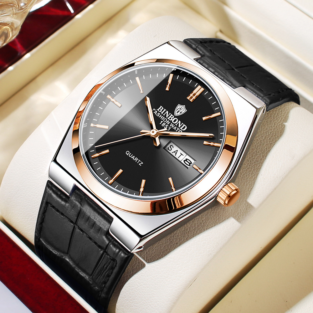 2025 Casual Business Leather Fashion Quartz Wristwatches Gold Clock Men Luxury Watch Automatic Watches Mens Gifts Montre Homme