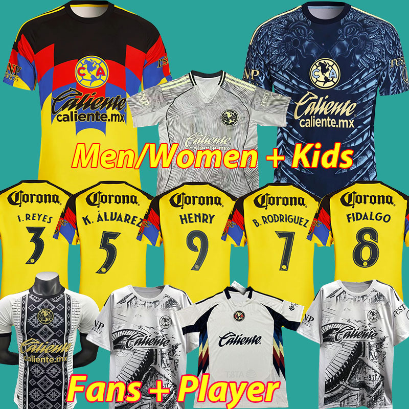 3XL 4XL 25 26 Club America Soccer Jerseys Liga MX HENRY AGUIRRE D.VALDES A.ZENDEJAS FIDALGO 2025 2026 TRICAMPEON Patch Fans Player Version men wo-image-937417097