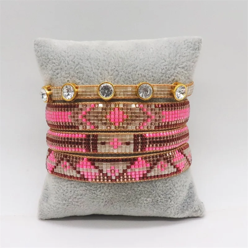 ALIYA New Arrive Miyuki Beaded Bracelet Fashion Shiny Rhinestone Jewelry High Quality Pulsera 2022 Bohemia Bracelets Wholesale