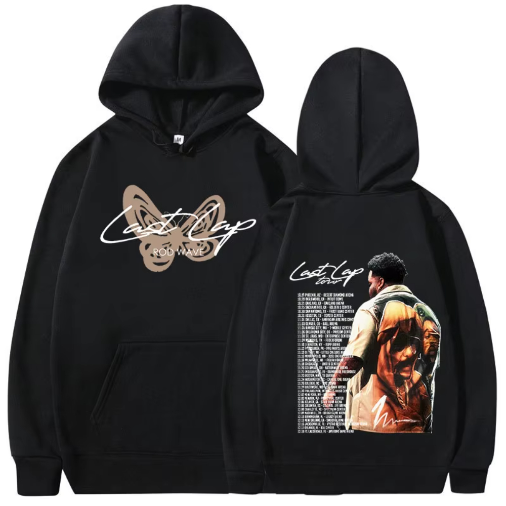 Rod Wave Last Lap 2025 Tour Hoodies Men Women Clothing Hip Hop Fashion Oversized Sweatshirts Autumn Winter Fleece Warm Pullovers