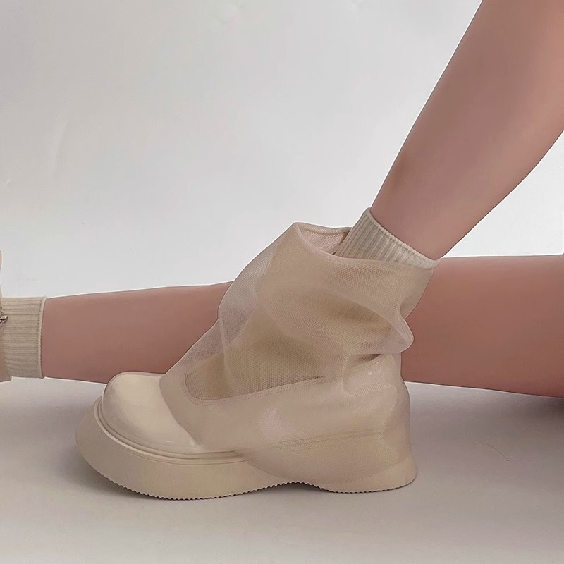 Fashion Stylish Versatile Vintage Women Shoes Short Leather Women Round Toe Thick Sole Solid Boot Hip hop Rock Punk Designer Slip On Ankle Boot Shoe