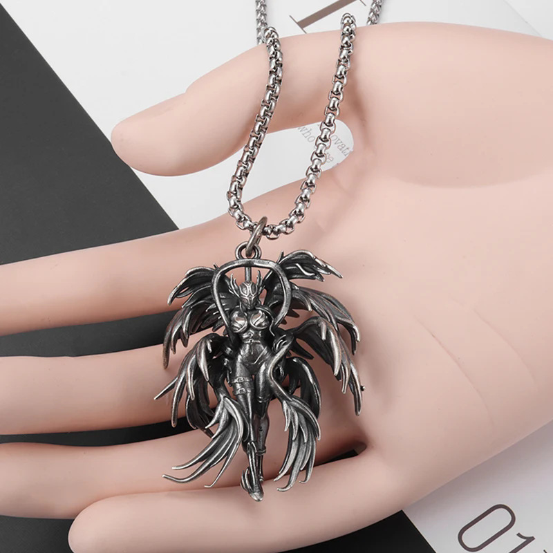 Classic Retro Sexy Goddess Angel Wings Pendant Necklace for Men Women Fashion Personality Punk Jewelry Accessories Gifts
