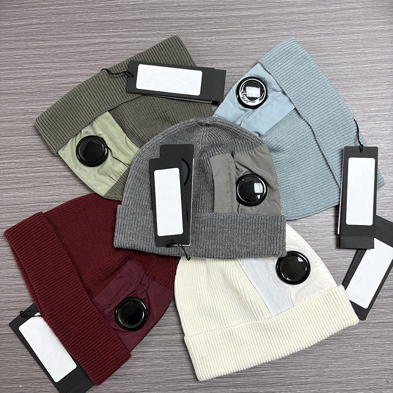 Designer Beanie one Lens New Luxury Men Knitted Hats Skull Caps Outdoor Women Uniesex Winter Beanie Black Bonnet hat gift 5A quality