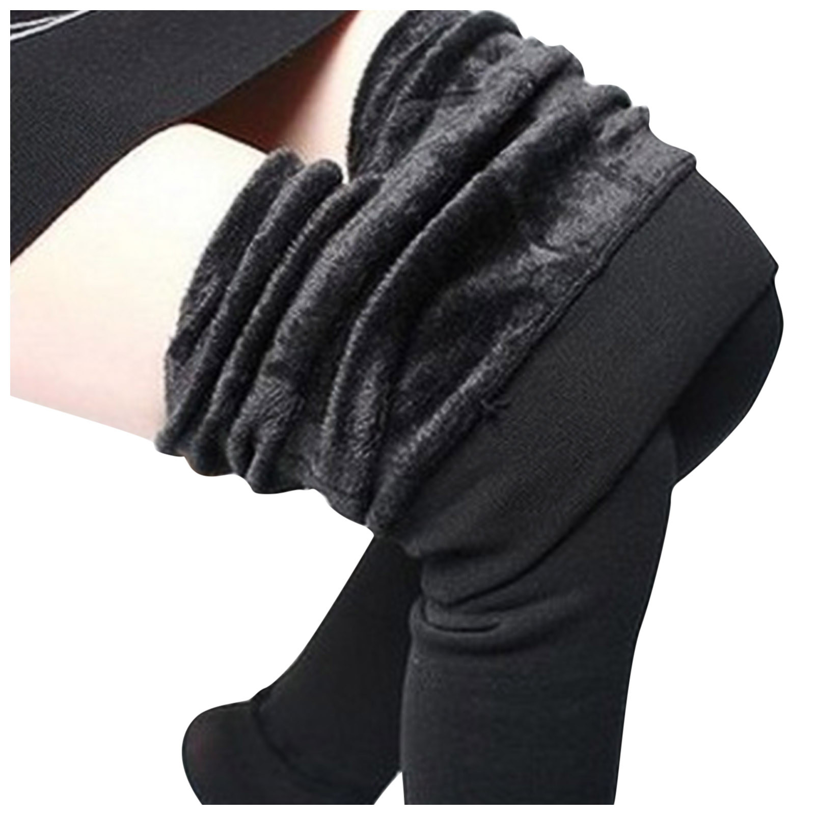 High Waist Thickened Women Leggings Autumn Winter Women Solid Color Velvet Lining Warm Stirrup Leggings for Cold Weather