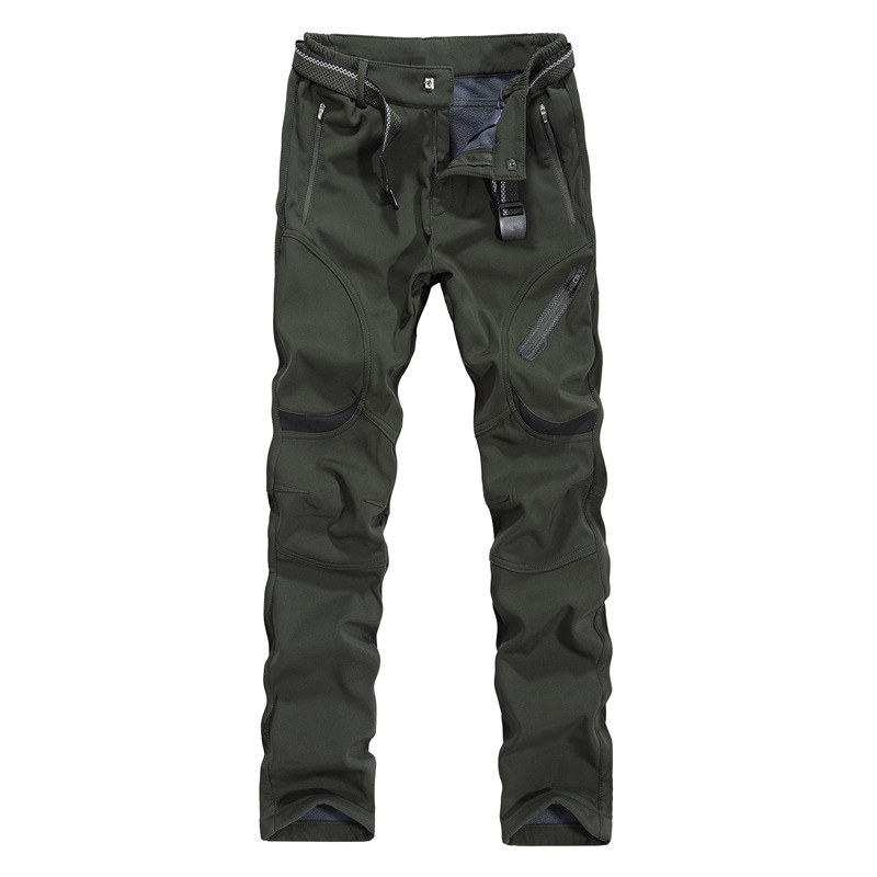 2025 Big Size Waterproof Pants Men Soft Shell Fleece Warm Trousers Male Outdoor Plus Large 9XL 4XL 8XL Work Winter Autumn Black