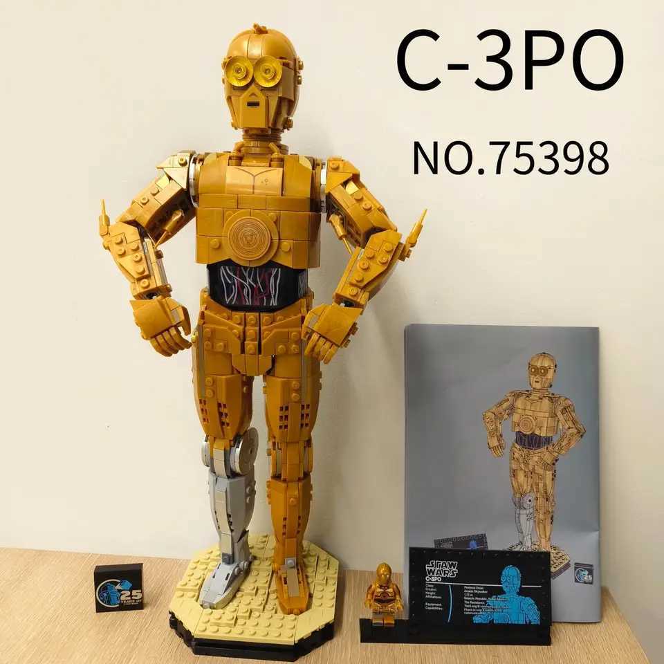 1138pcs UCS Star Battle C 3PO Robot 75398 Union Bricks Assembly Puzzle Blocks Model for Holiday Party Ornament Birthday Gift Y250711-image-1065992983