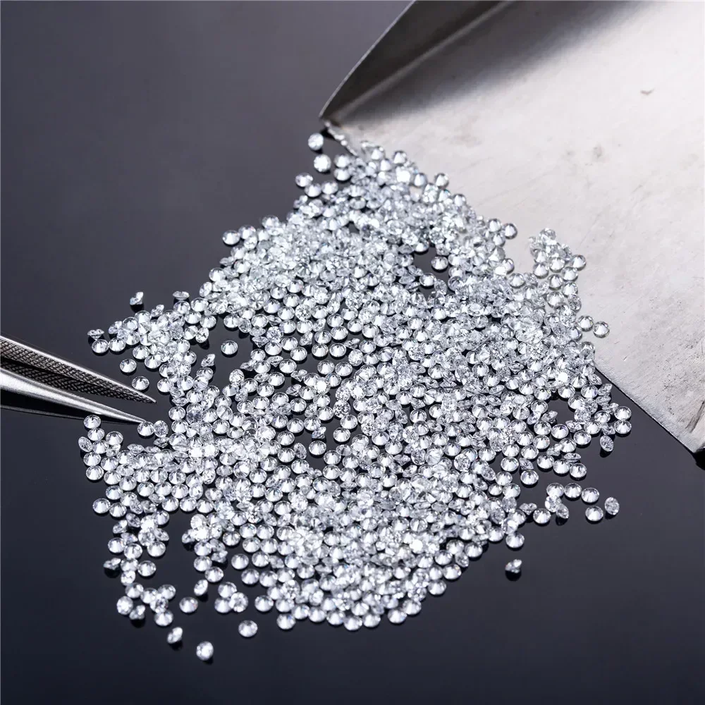 Lab Grown Diamond CVD Melee HPHT DEF VS-VVS Round Brilliant Cut 1CT 0.9mm~3mm Loose Stones Beads for Jewelry Making