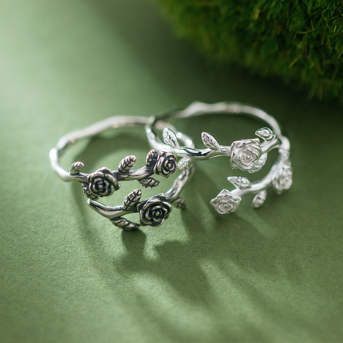 925 Sterling Silver Vintage Thai Flower Open Rings For Women Wedding Female Luxury Jewelry Girl Accessories Wholesale Jewellery