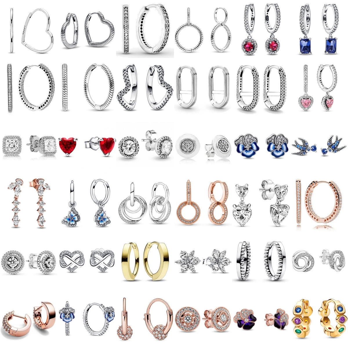 2024 Double Hoop Butterfly Earring Fit Original Charms Diy Fine Jewelry Gift For Women Making Accessories 925 Silver Earrings