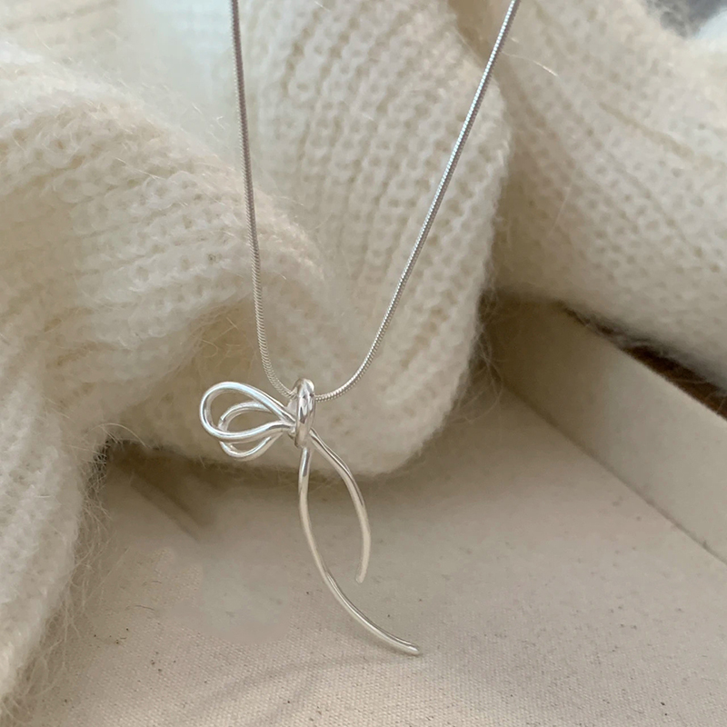 925 Sterling Silver Geometric Shape Necklace Simple Style Charm Clavicle Chain Choker Birthday Gift for Women Exquisite Jewelry
