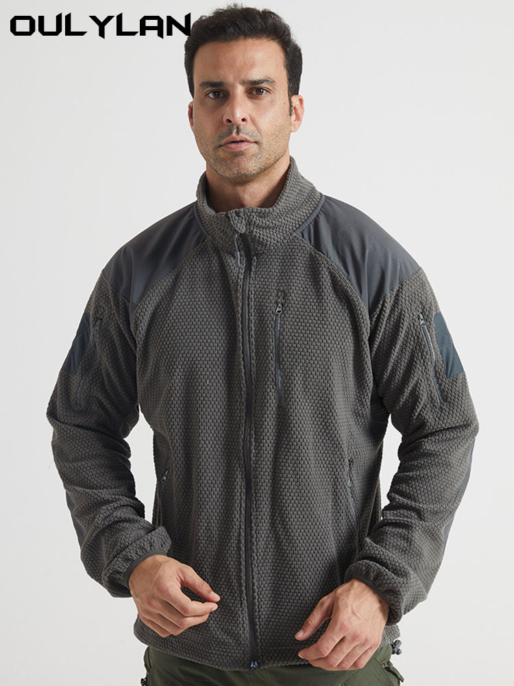 Spring and Autumn Outdoor Tactical Fleece Clothes Outdoor Warm Inner Tank Fleece Jacket Hair Replacement Shake Grain Fleece