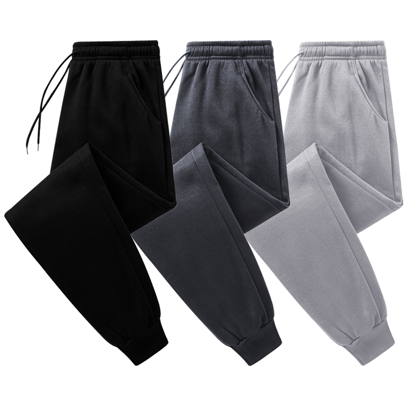 Athletic Running Trainning Sweatpants for Men Autumn Winter Fleece Lined Joggers Pants Casual Elastic Waist Drawstring Trousers