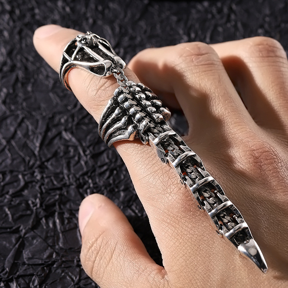 Retro Novelty Scorpion Tail Ring for Women Men Punk Rock Hip Hop Gothic Personality Index Finger Rings Jewelry Accessories Gift