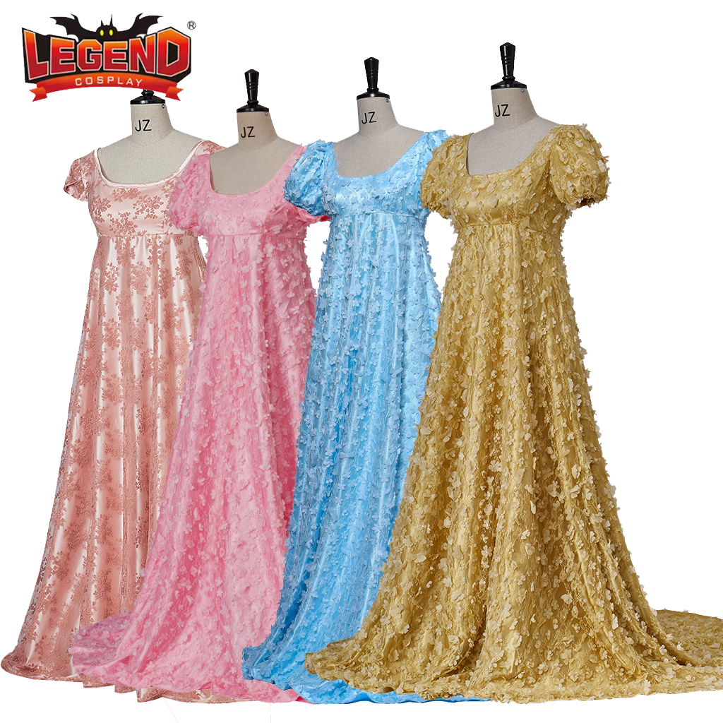 Kate Daphne Cosplay 1800s Victorian Ball Gown High Waistline Dress Regency Dress Cosplay Robe Vintage Dress Jane Austen Outfits