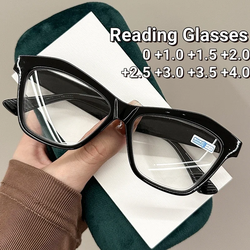 Personalized Cat Eye Reading Glasses Retro Men Women Clear Lens Presbyopia Glasses Blue Light Blocking Eye Protection Eyewear