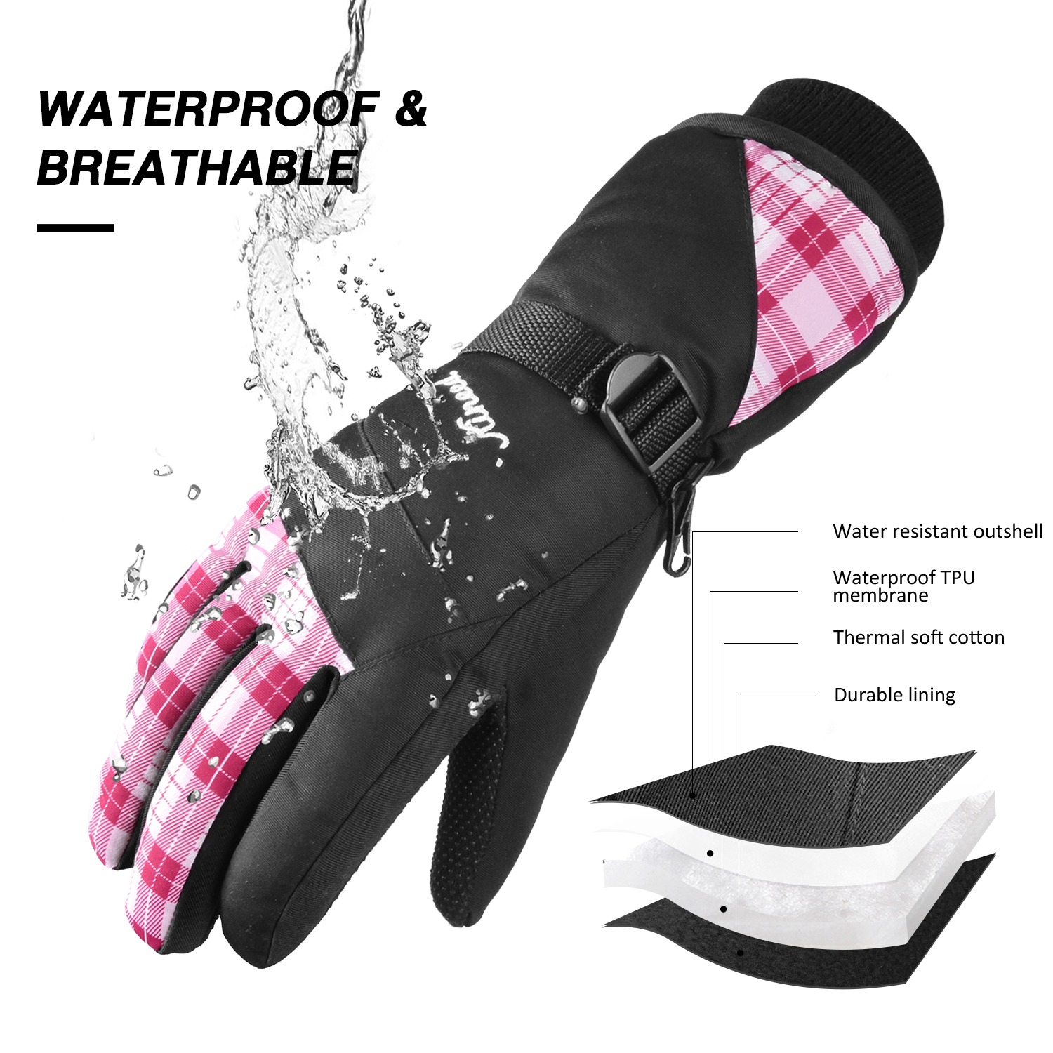 Women's Touch Screen Thick Gloves Stretch Cold-proof Outdoor Cycling Driving Ski Autumn Winter Warm Sports Non-slip Gloves á¸