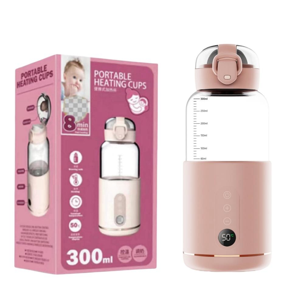 Wirless Electric Baby Bottle Heater For Milk USB Rechargeable +1/+1â Temperature Control & Display Portable Baby Bottle Warmer