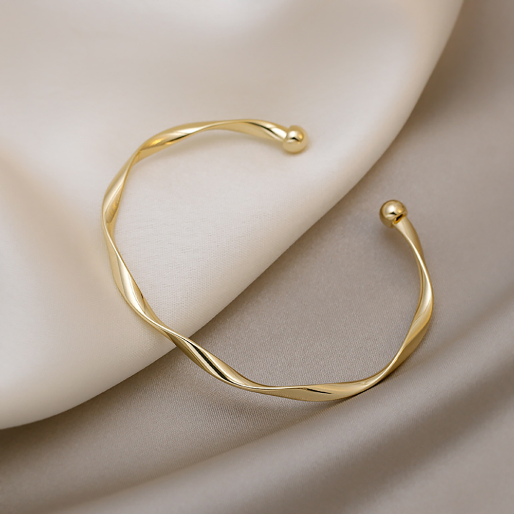 925 Sterling Silver Cuff Bracelet for Women Simple Adjustable Bangle Bracelets Charm Fashion Jewelry Gift for Women Wife Mother