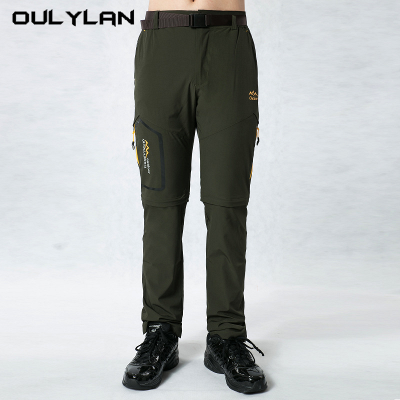 Mens Hiking Convertible Pants Waterproof Lightweight Quick Dry Zip Off Fishing Travel Safari Outdoor Cargo Work Trouser