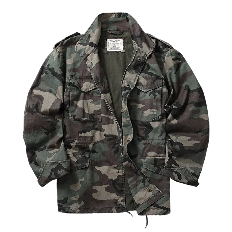 M65 Field Tactical Jacket Windbreaker Men's US Hunting Multi Pocket Work Cargo Jackets Outdoor Hiking Camping Cotton Parka Coat