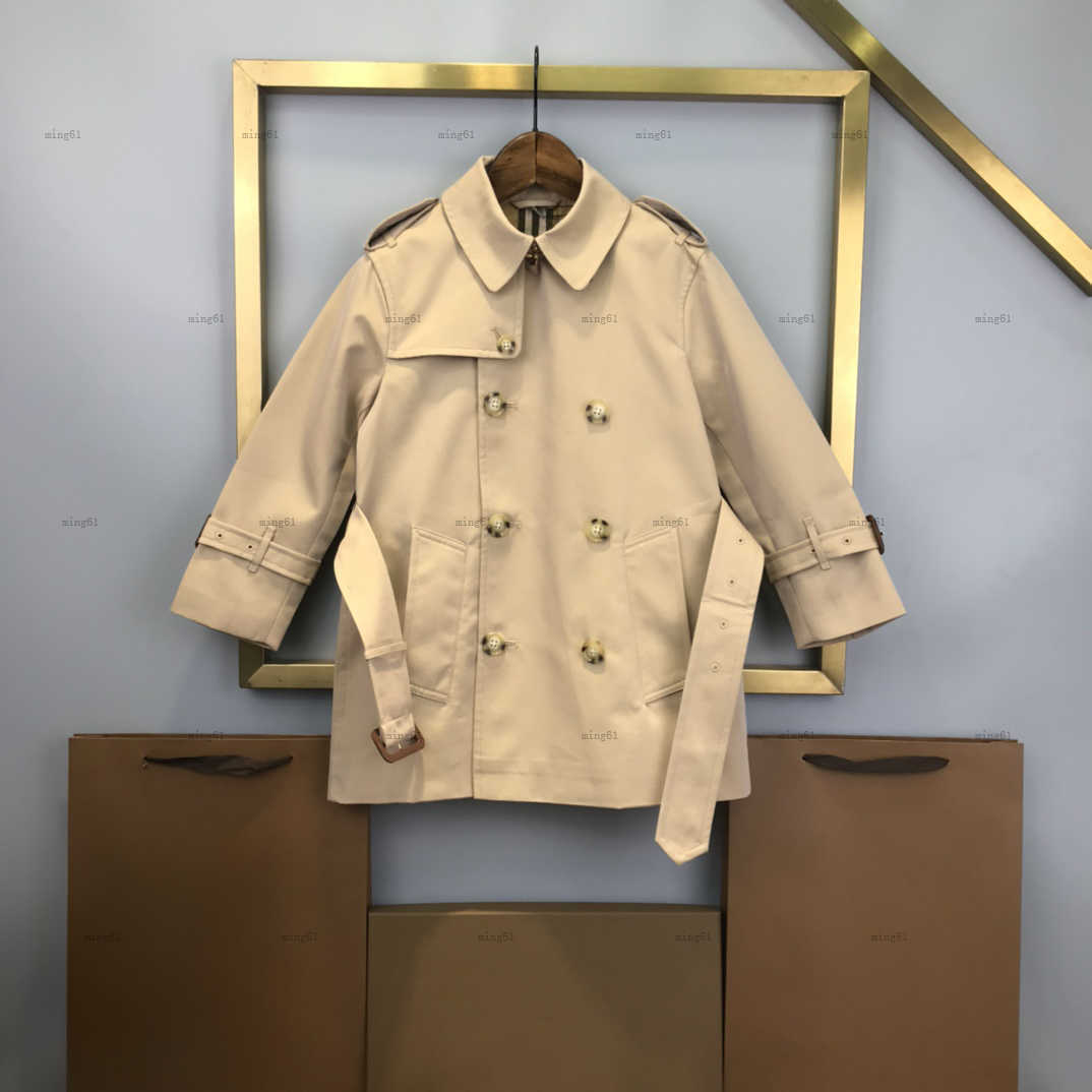 Children long trench coat fashion Kids design clothes coat long sleeve tops logo brand child top boys girls Baby Clothing A230X07N068-image-904166078