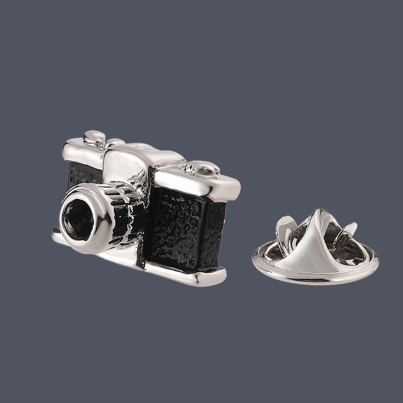 High quality men's women's brooches metal Classic Black camera Lapel pin Hats scarves coats neckpin accessories jewelry gifts
