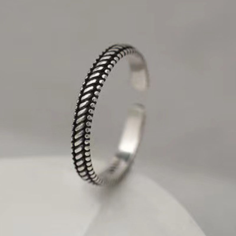 925 Sterling Silver Weave Small Open Rings For Women Engagement Wedding Luxury Jewelry Girl Accessories Wholesale Jewellery