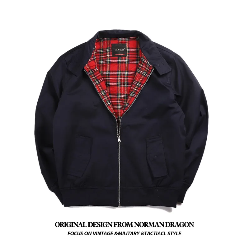Waterproof Vintage Jacket Noman Dragon American Style Workwear Harington Coat Punk Motorcycle Jacket Trendy For Men Spring Autum