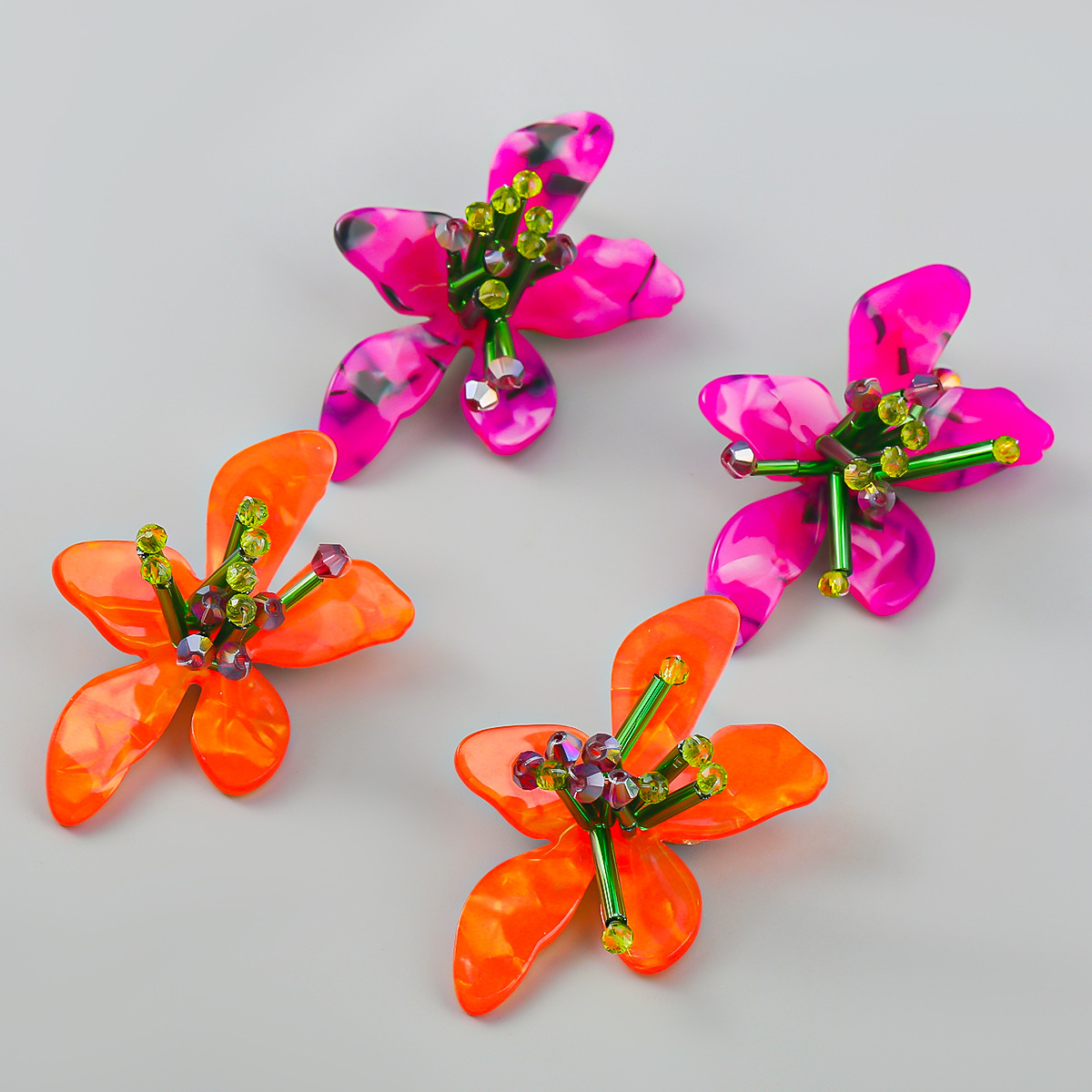 ZAA Charm Jewelry For Women Trend Resin Flower Earrings High Quality Luxury Fashion Holiday Accessories Girl Gifts