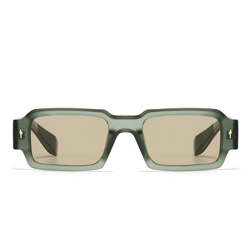 Foreign Trade Cross-Border Popular Sunglasses with Rice Nails European and American Street Photography Ins Popular Model Square