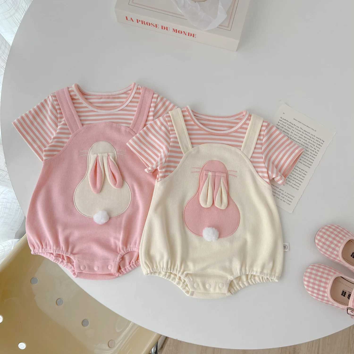 Newborn Baby Boy Girl Print Romper Unisex Infants Summer Rabbit Onesie Jumpsuit Outfits Clothes W250712 M260209-image-1094673722