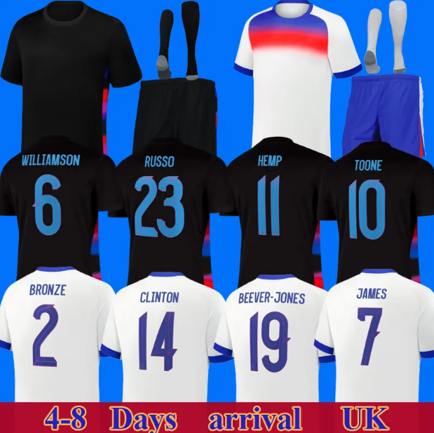 2025 England football shirt Williamson Soccer Jersey Russo Bronze FODEN Saka Toone KANE RICE FODEN 2026 National Team Home White Away Men Kid Women