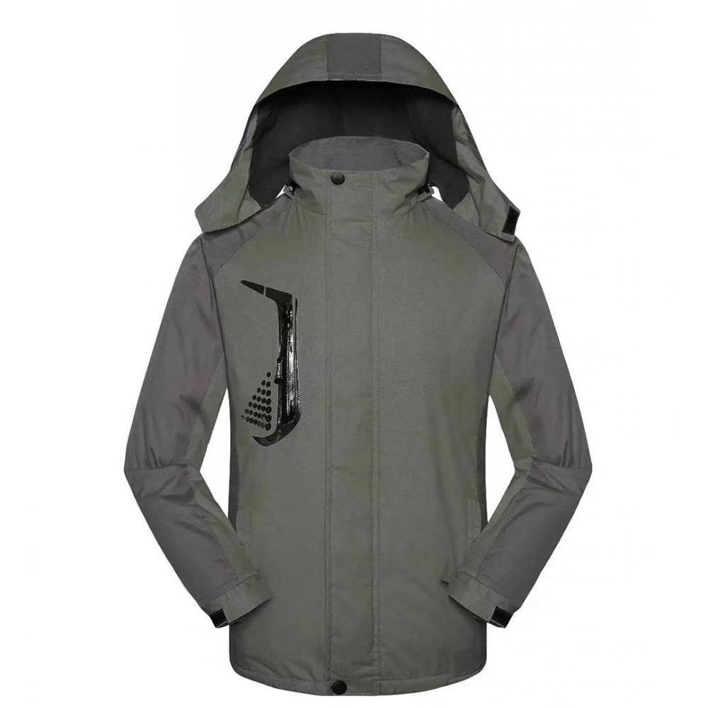 Patchwork Hiking Mountaineering Ski Snow Jackets Men Winter Warm Zipper Stand Collar Hooded Parkas Outdoor Waterproof Down