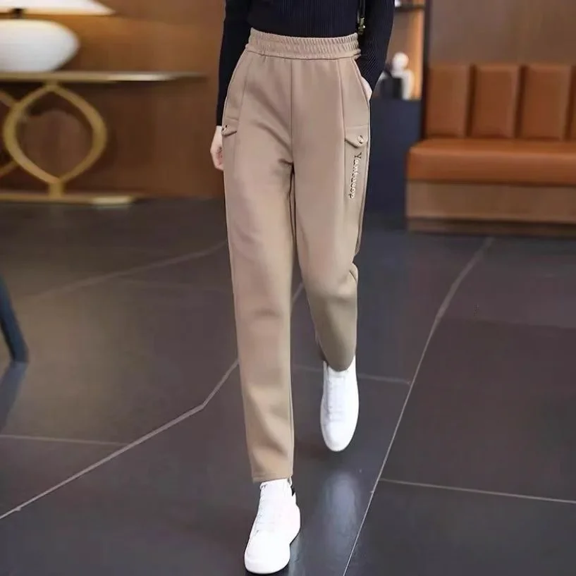 Loose Pants for Women Jogging High Waist Baggy Sports Sweatpants Fitness Elastic Woman Trousers Joggers Chic and Elegant Vintage