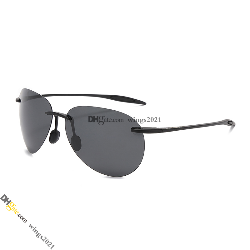 Designer Men&#039;s Sunglasses Frameless Cycling Glasses With UV400 Protection, High-Quality Polarizing Lenses, TR-90 & Silicone Frame - M421, St-image-862908968