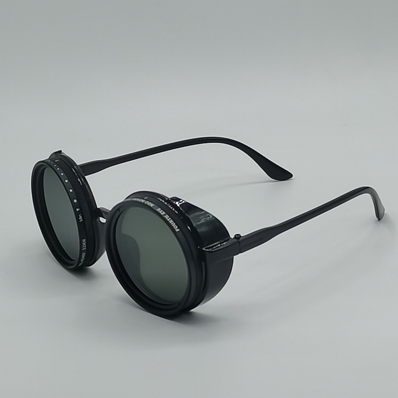 Vintage steampunk adjustable ND Glasses Sunglasses for middle-aged classic round crystal sunglasses for men and women locomotive